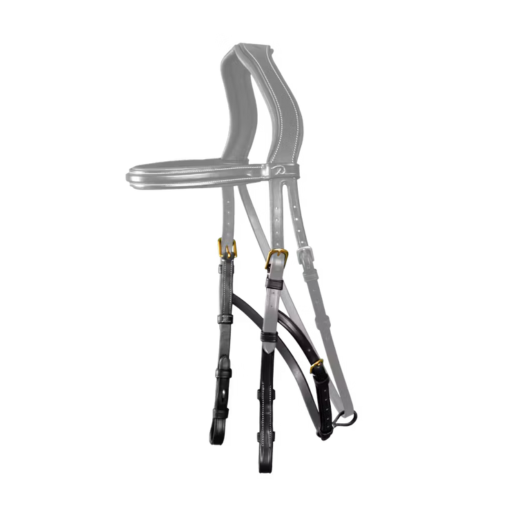 Leather cheekpieces for using with hackamore bit
