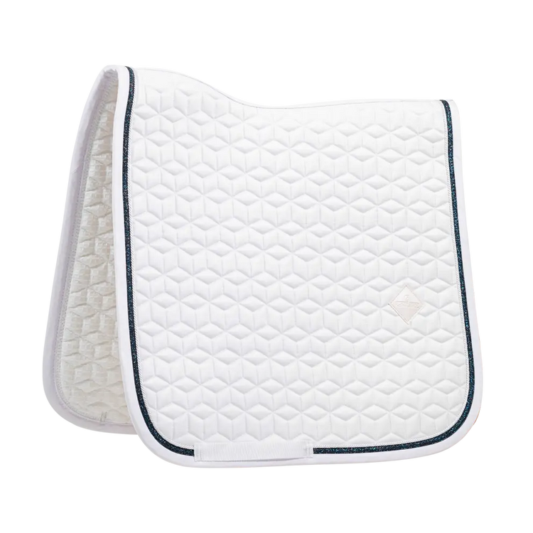 White dressage saddle pad