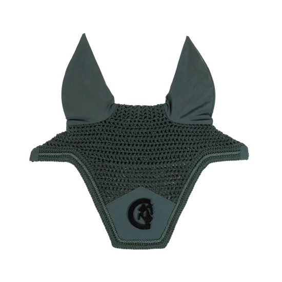 soundless ear bonnet in dark green