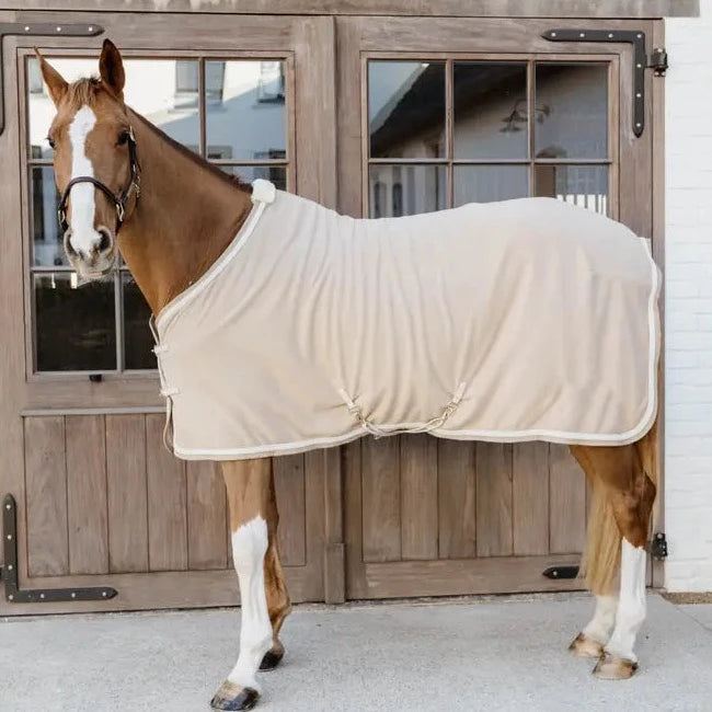 Beige rope fleece rug