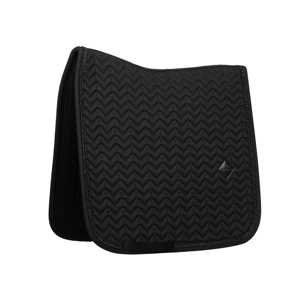Black elegant dressage saddle pad