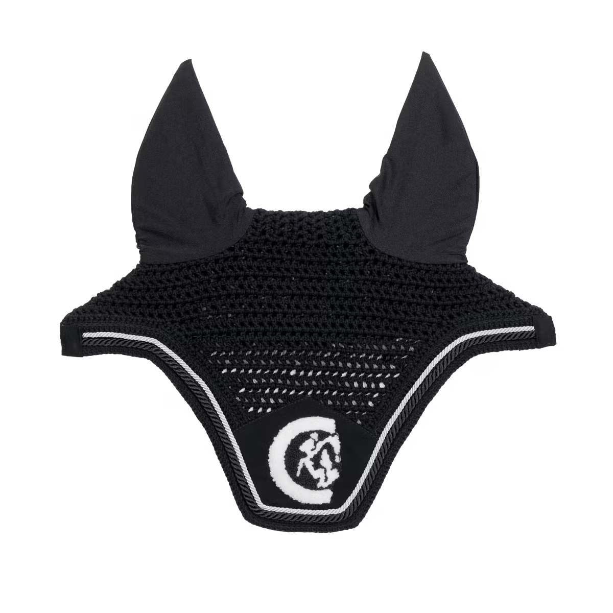 Horse fly veil with extended neck for secure fit