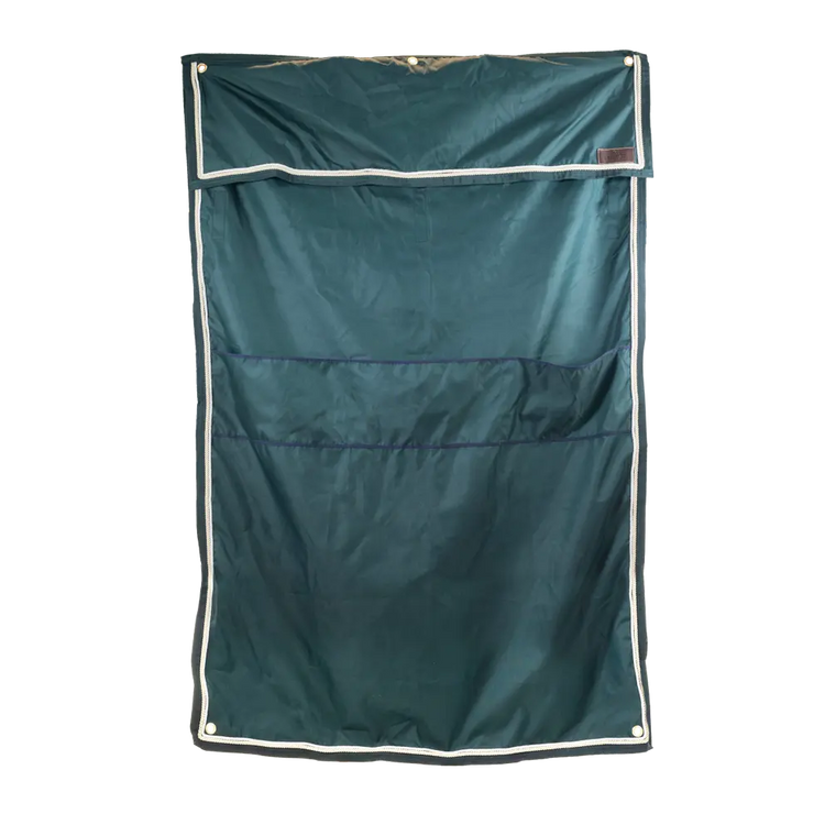 green stable curtain