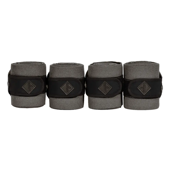 Grey horse bandages