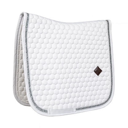 anatomical saddle pad for horses white