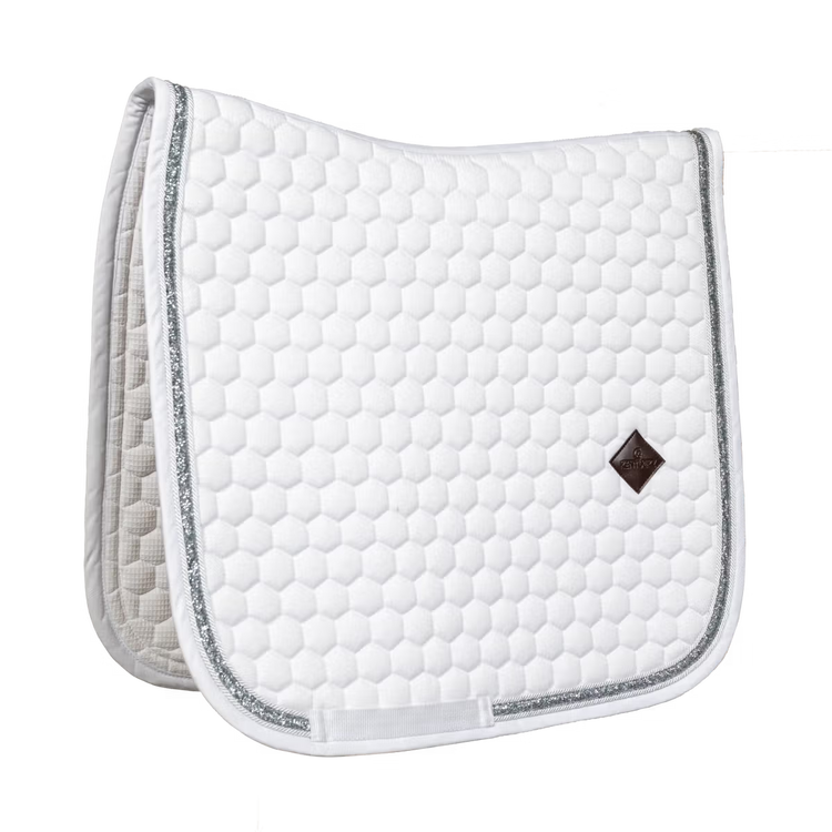 anatomical saddle pad for horses white