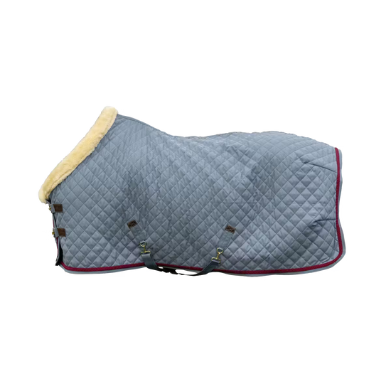 elegant braided show rug for transport, stabling, and show preparation denim