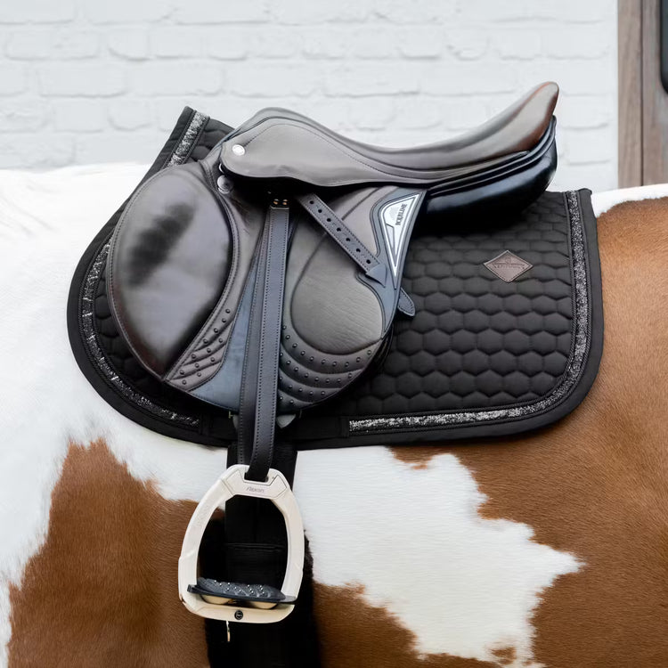 elegant glitter band saddle pad