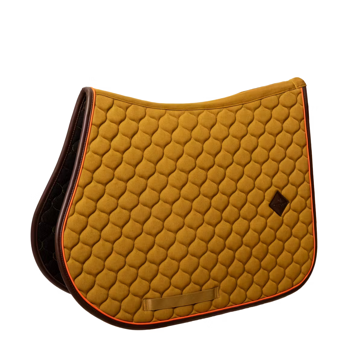 Horse wearing Kentucky saddle pad with neon detail