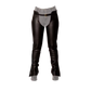 full-grain leather long chaps for riders needing durable protection black