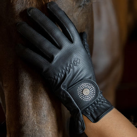Kentucky riding gloves with glitter detail