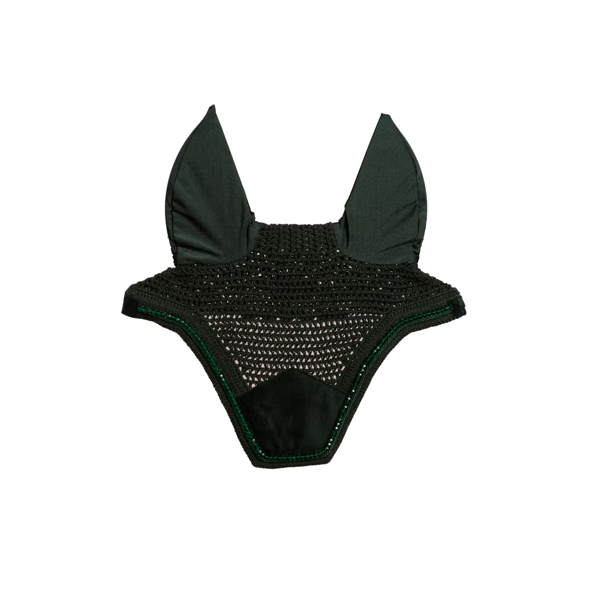 Kentucky Ear Bonnet Wellington Velvet Pearls with elegant velvet and pearl detailing green