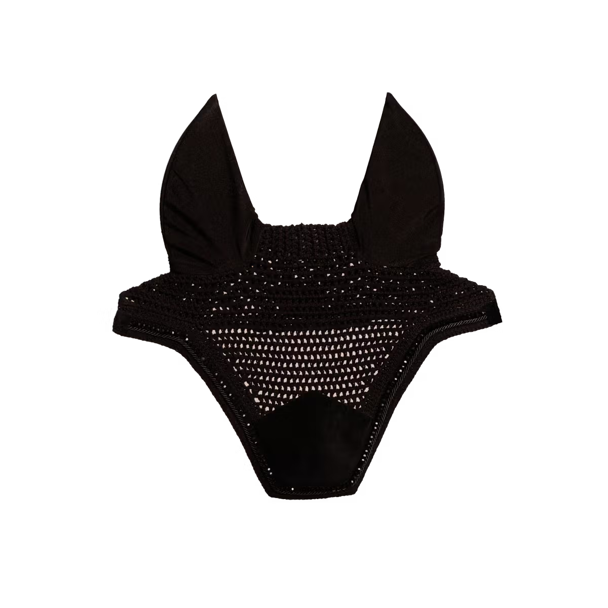 show-ready horse ear bonnet with pearl details and refined finish