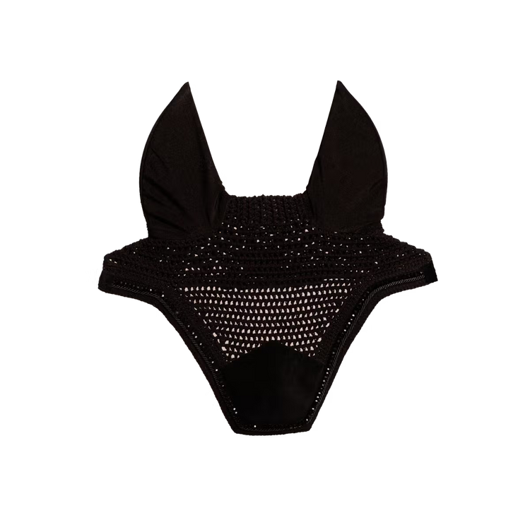 show-ready horse ear bonnet with pearl details and refined finish