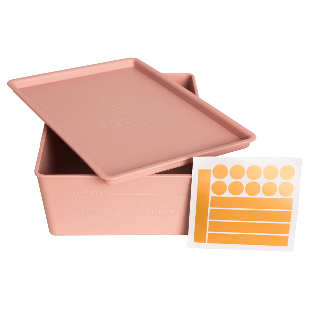 Horse feed box used in stable environment