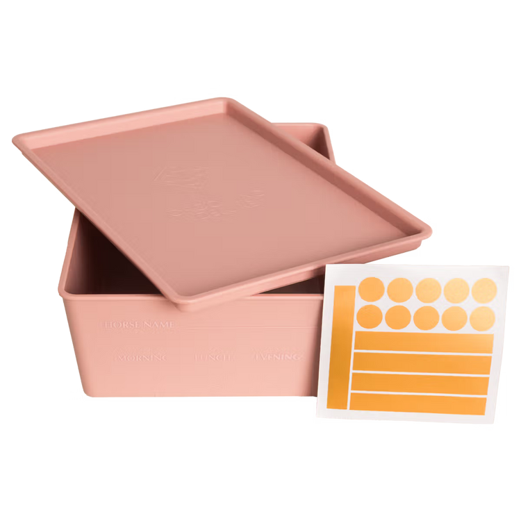 Horse feed box used in stable environment