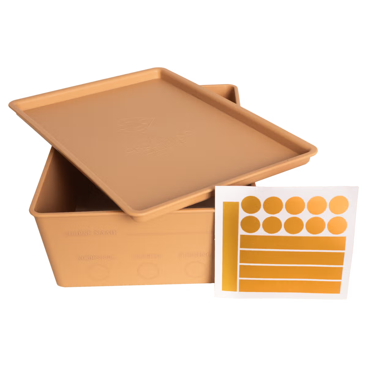 Horse feed storage box with lid