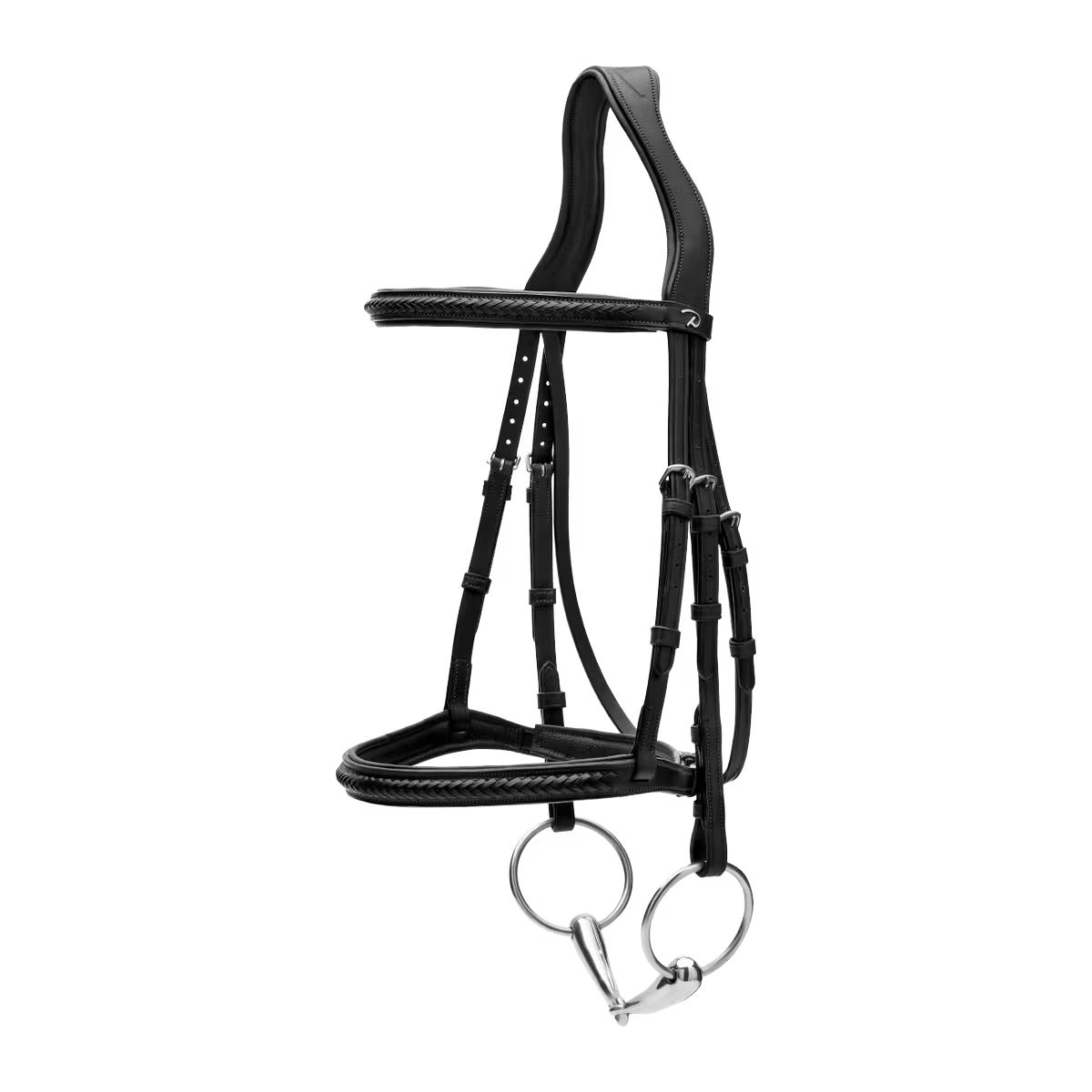 Elegant equestrian bridle without flash