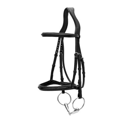 Elegant equestrian bridle without flash