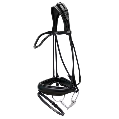 Comfortable horse bridle with poll relief design