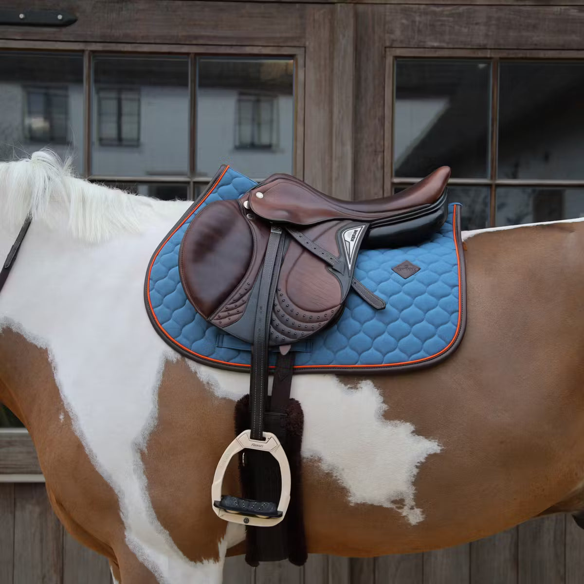Neon saddle pad for horse training and competition