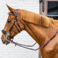 5/8 Rubber Reins with Leather Loops and Snap