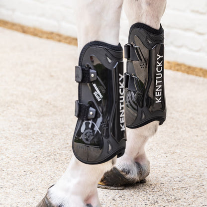 Kentucky tendon boots bamboo velcro with bamboo shield black