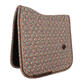 Velvet dressage saddle pad pied de poule pattern