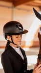 Kask equestrian helmet with polo visor