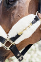 Sheepskin head collar for horses