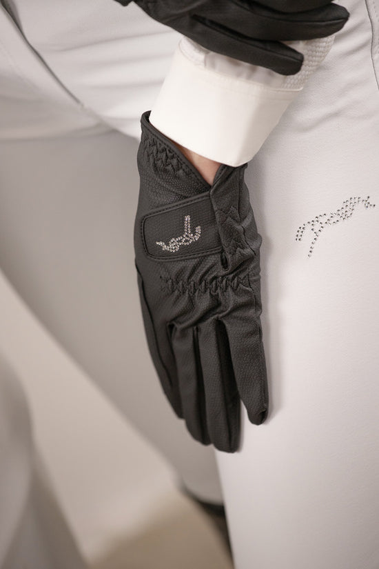 horse riding gloves with crystals