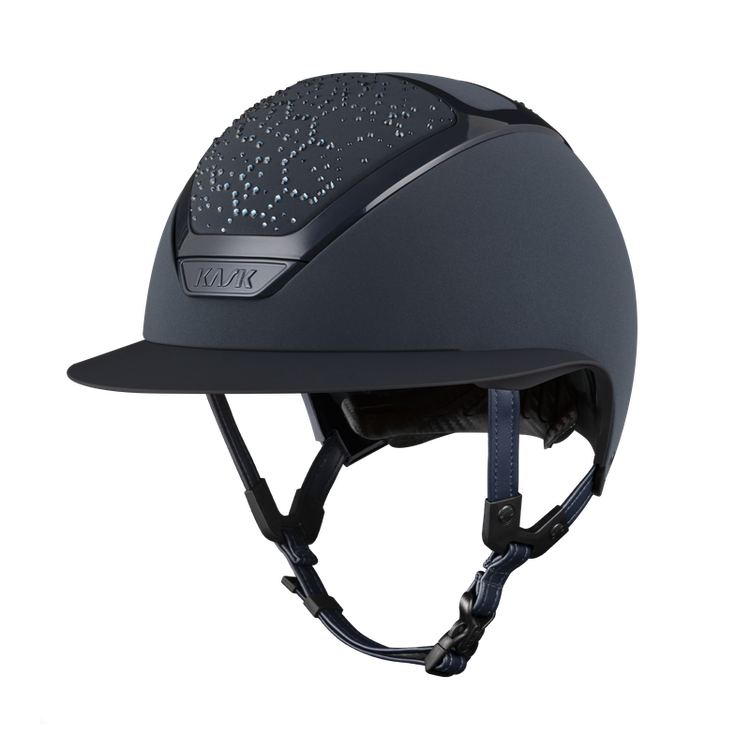 Navy Kask Lady helmet with Anima Vibe Swarovski 