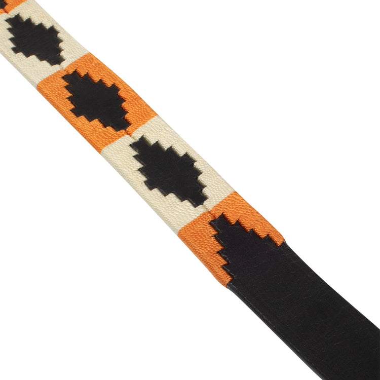 Equestrian polo belt in orange