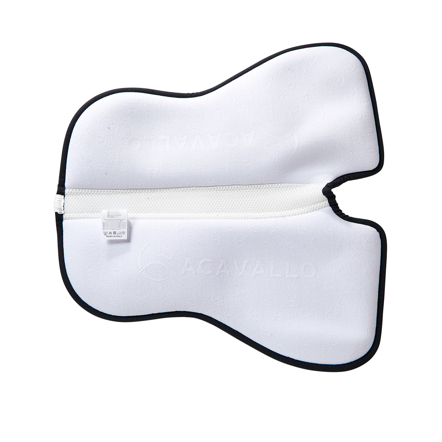 White memory foam saddle pad for dressage