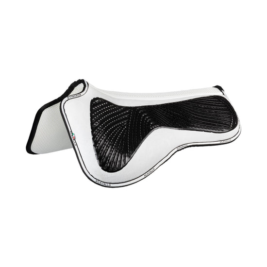 Acavallo white  memory foam saddle pad with black gel