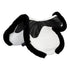 Acavallo numnah in white with black sheepskin edging and black gel 