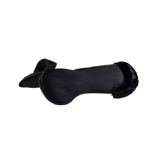 Black memory foam saddle pad with adjustable inserts