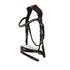 Dark brown rolled leather bridle