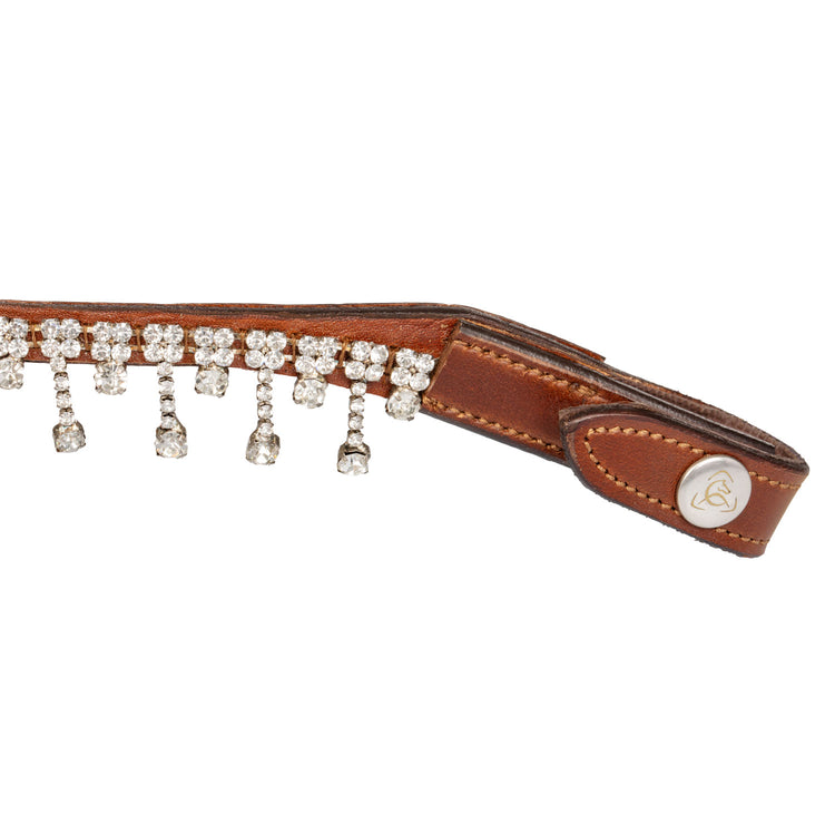 shiny browband with hanging crystals