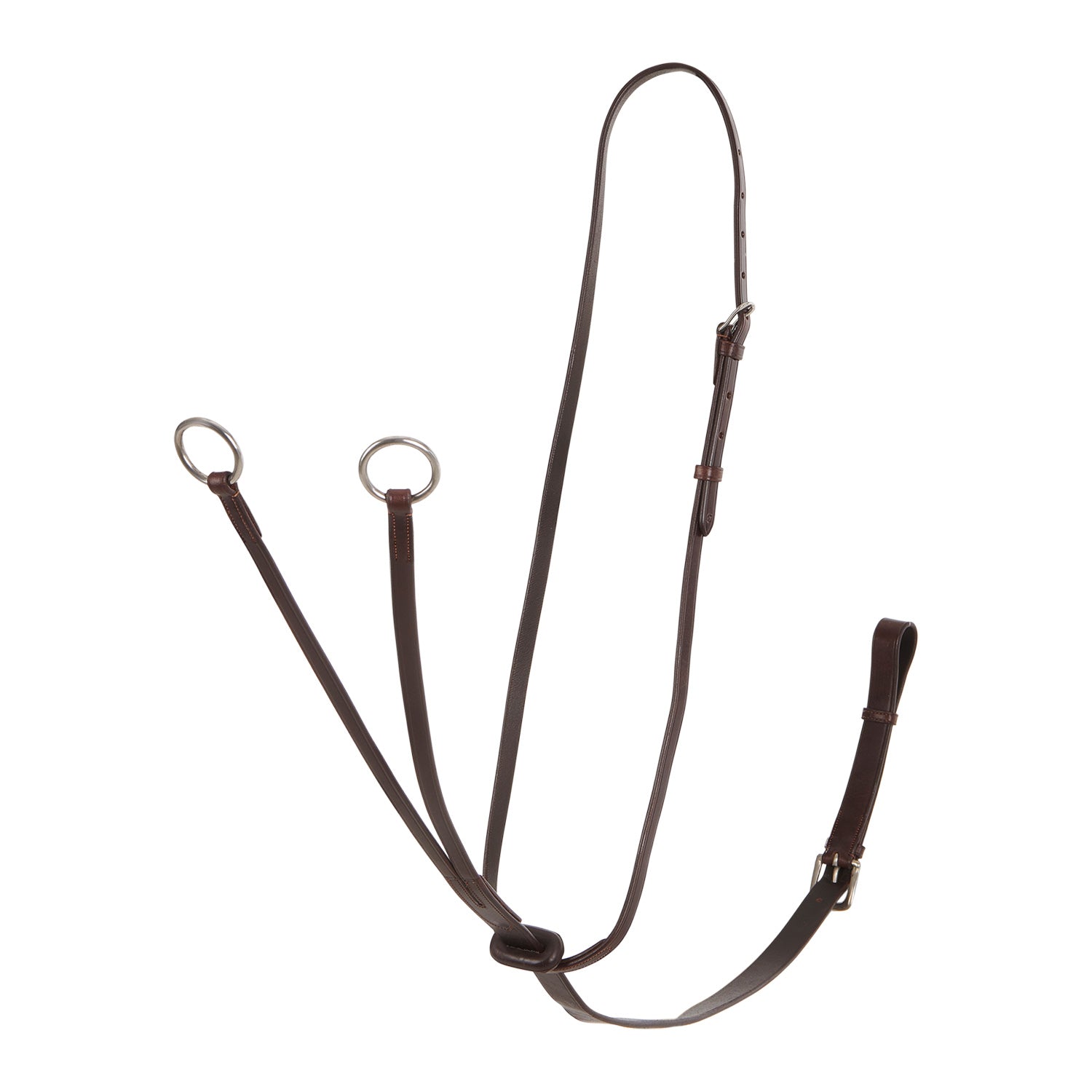 Brown leather running martingale 