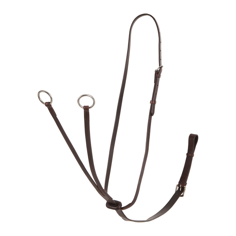Brown leather running martingale 