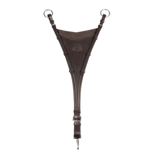 Soft leather horse martingale for stability and precision brown