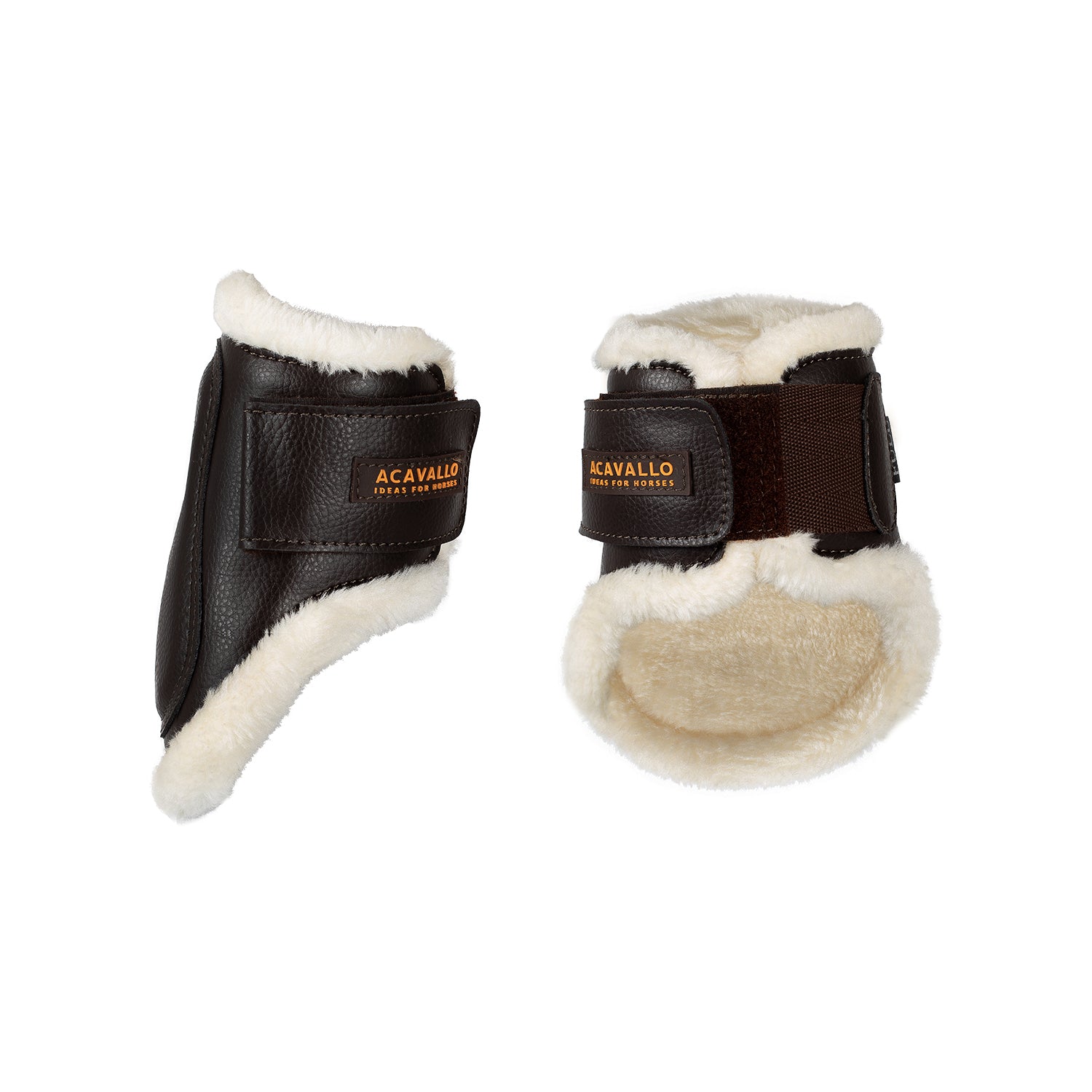 Jumping fetlock boots with faux fur