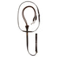 Italian Leather and Round Nylon Thiddemann Adjustable Reins with D Ring