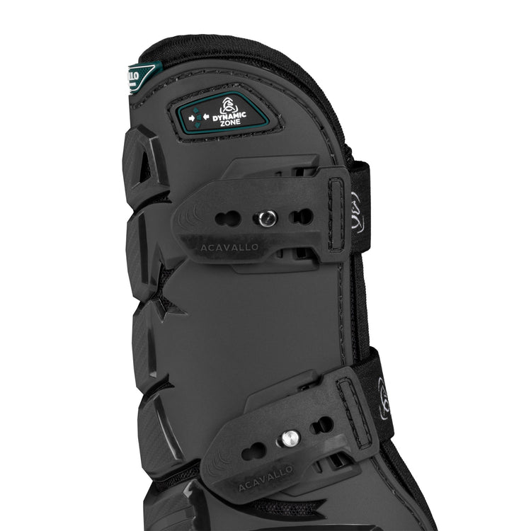 Flexible tendon protection boots with secure rubber straps