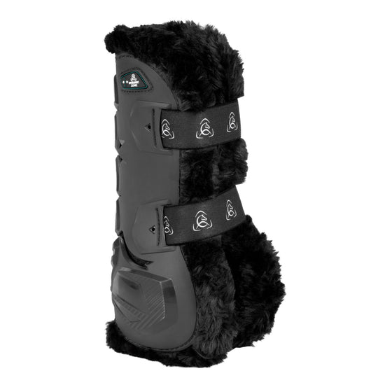 Acavallo breathable sheepskin tendon boots black