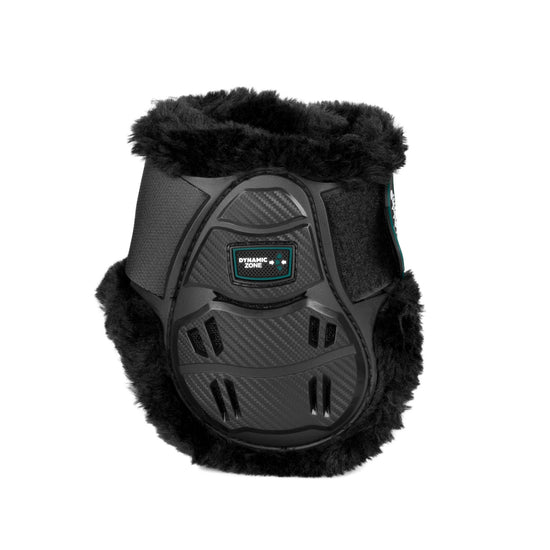 Acavallo fetlock boots with synthetic sheepskin lining black