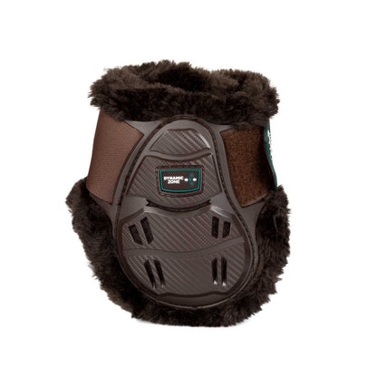 Breathable fetlock boots with soft sheepskin lining brown
