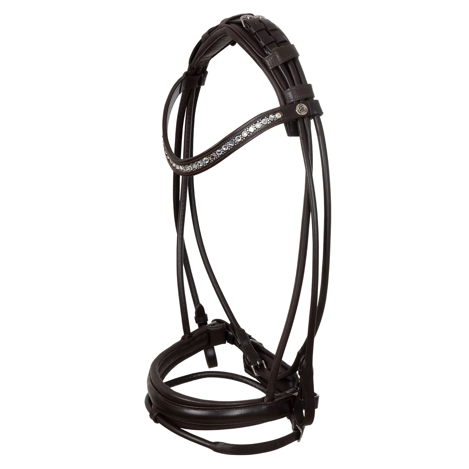Dressage bridle with poll adjustment