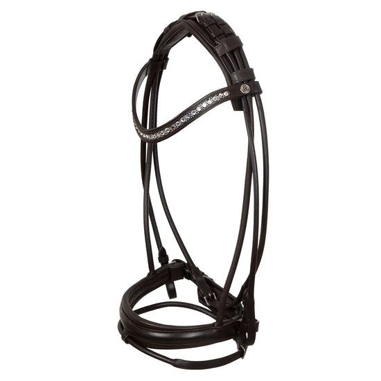 Dressage bridle with poll adjustment